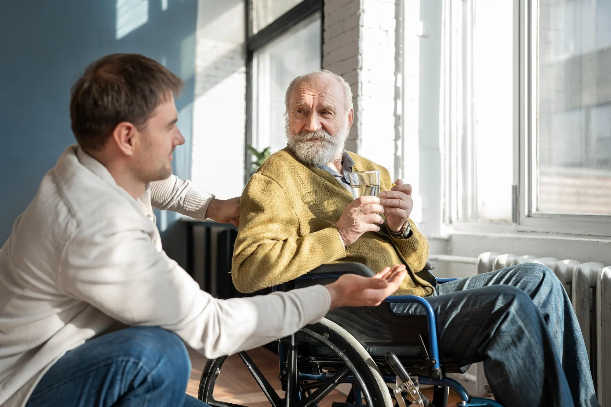 2149370439 Old patient suffering from parkinson